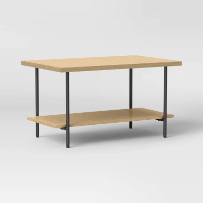 Wood And Metal Coffee Table With Storage Shelf - Room Essentials™ 9 Wood And Metal Coffee Table With Storage Shelf - Room Essentials™ - Image 9