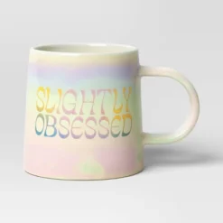 16oz Slightly Obsessed Mug White - Room Essentials™: Stoneware Coffee Cup, Microwave & Dishwasher Safe, 16oz Capacity -Room Essentials GUEST f49cc512 304f 49a4 9016 beec324442d0