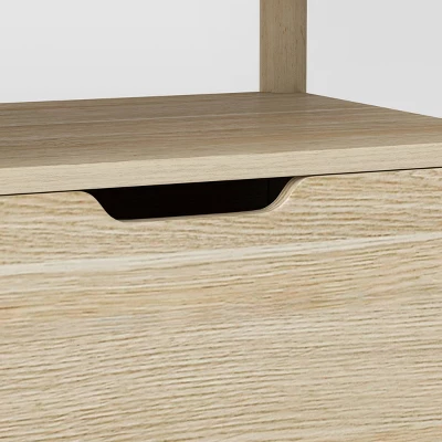 32" Scandi Small Bookcase With Storage Drawers Natural - Room Essentials™ 4 32" Scandi Small Bookcase With Storage Drawers Natural - Room Essentials™ - Image 4