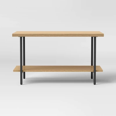 Wood And Metal Coffee Table With Storage Shelf - Room Essentials™ 2 Wood And Metal Coffee Table With Storage Shelf - Room Essentials™ - Image 2