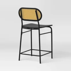Set Of 2 24" Woven Back Metal Counter Height Barstool Black - Room Essentials™ -Room Essentials GUEST fd1197ca 732d 42a7 8b6e 9c033aa54e97