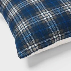 Decorative Throw Pillow Square Plaid Navy Blue - Room Essentials™ -Room Essentials GUEST ff339e33 992e 45d6 820e 8188d18cba39
