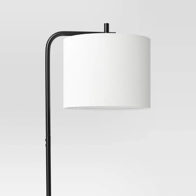 Floor Lamp With Table Natural Wood - Room Essentials™: ETL Listed, Linen Shade, Metal Body, 60" Height 3 Floor Lamp With Table Natural Wood - Room Essentials™: ETL Listed, Linen Shade, Metal Body, 60" Height - Image 3